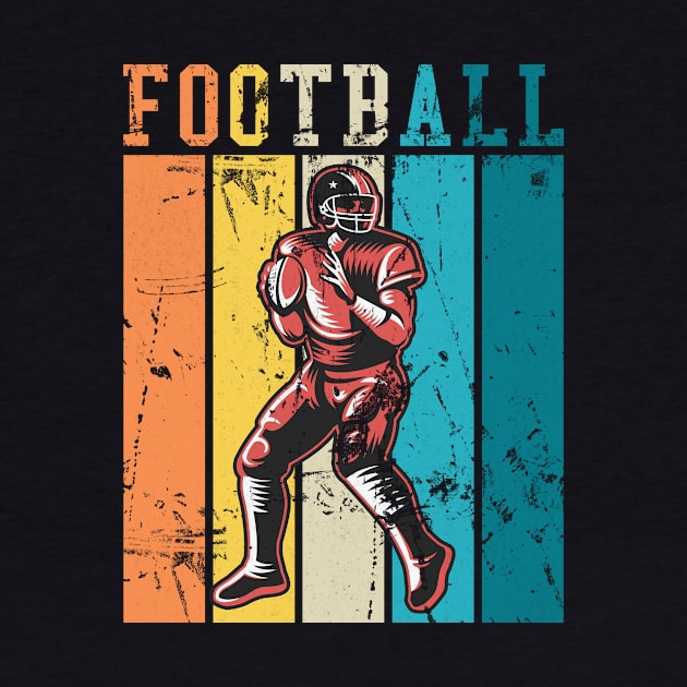 American Fotball vintage Football Player by Foxxy Merch